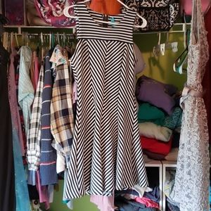 Navy and white dress